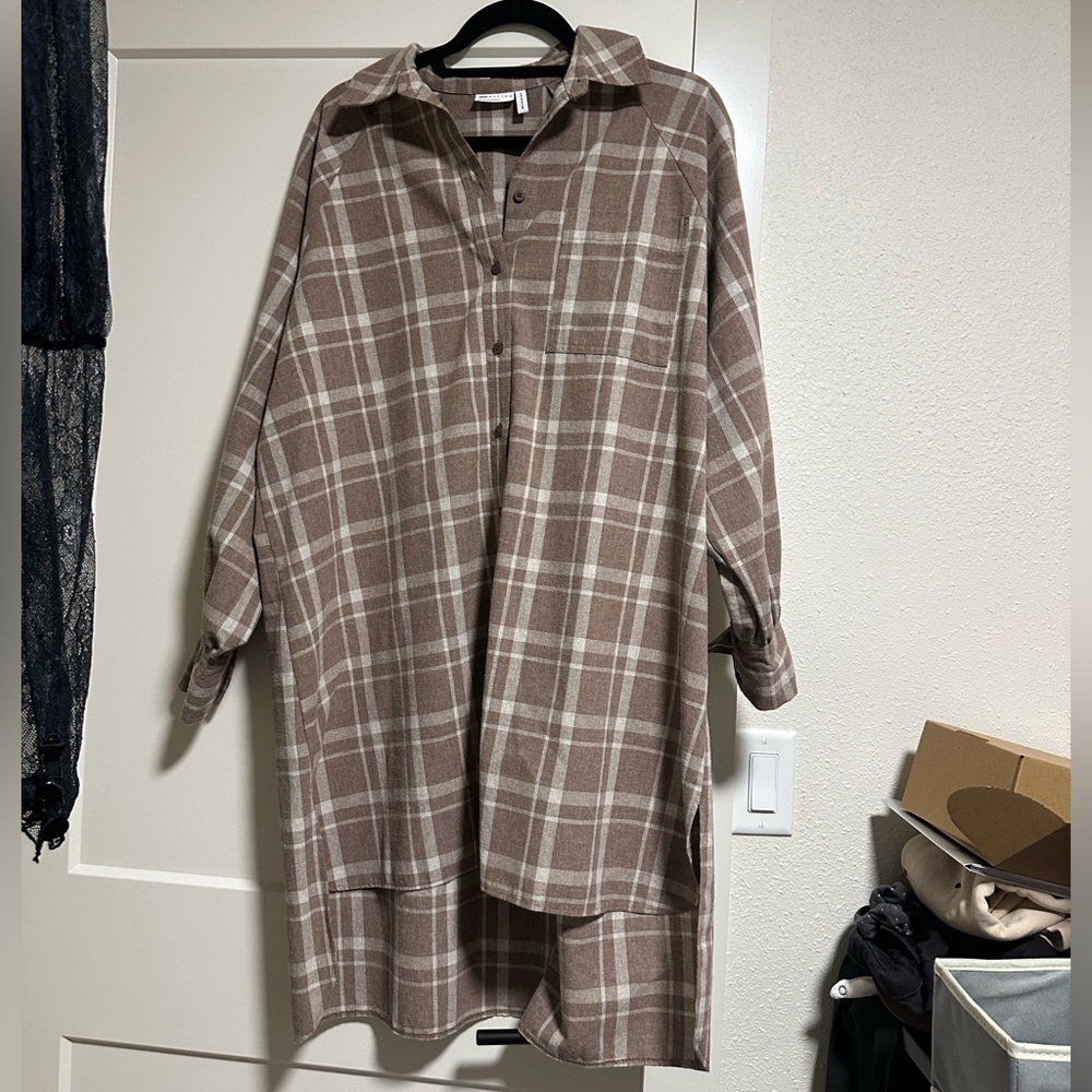 ASOS plaid oversized dress size 4